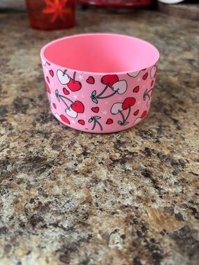 Pink Cherry Print Tumbler Boot